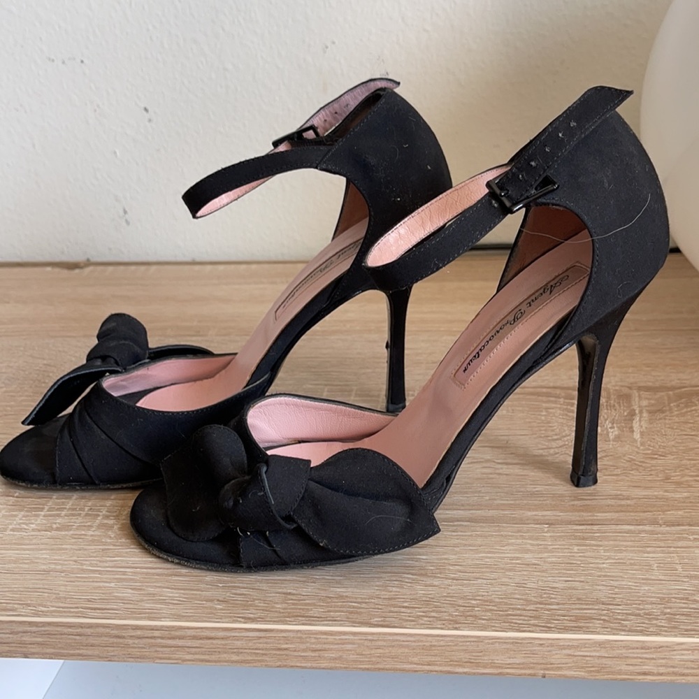 Agent provocateur black bow heels